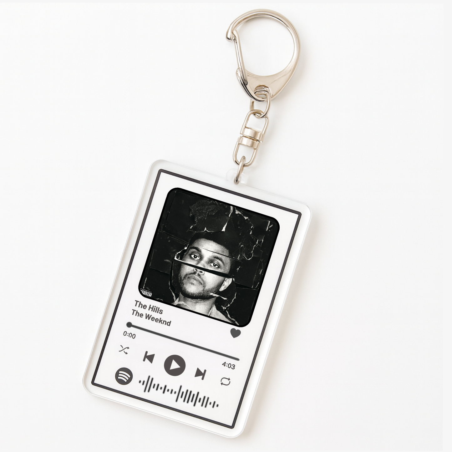 Custom Spotify Song Keychain with Personalized Photo, Song & Code – Acrylic Music Plaque Gift for Couples, Friends & Music Lovers