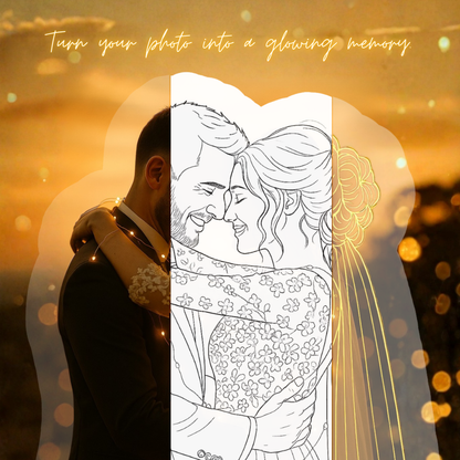 Custom 3D Photo Lamp with Engraved Text - Personalized LED Night Light for Anniversary, Birthday & Holidays